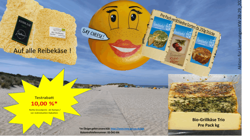 Testrabatt auf alle Reibekäse!*